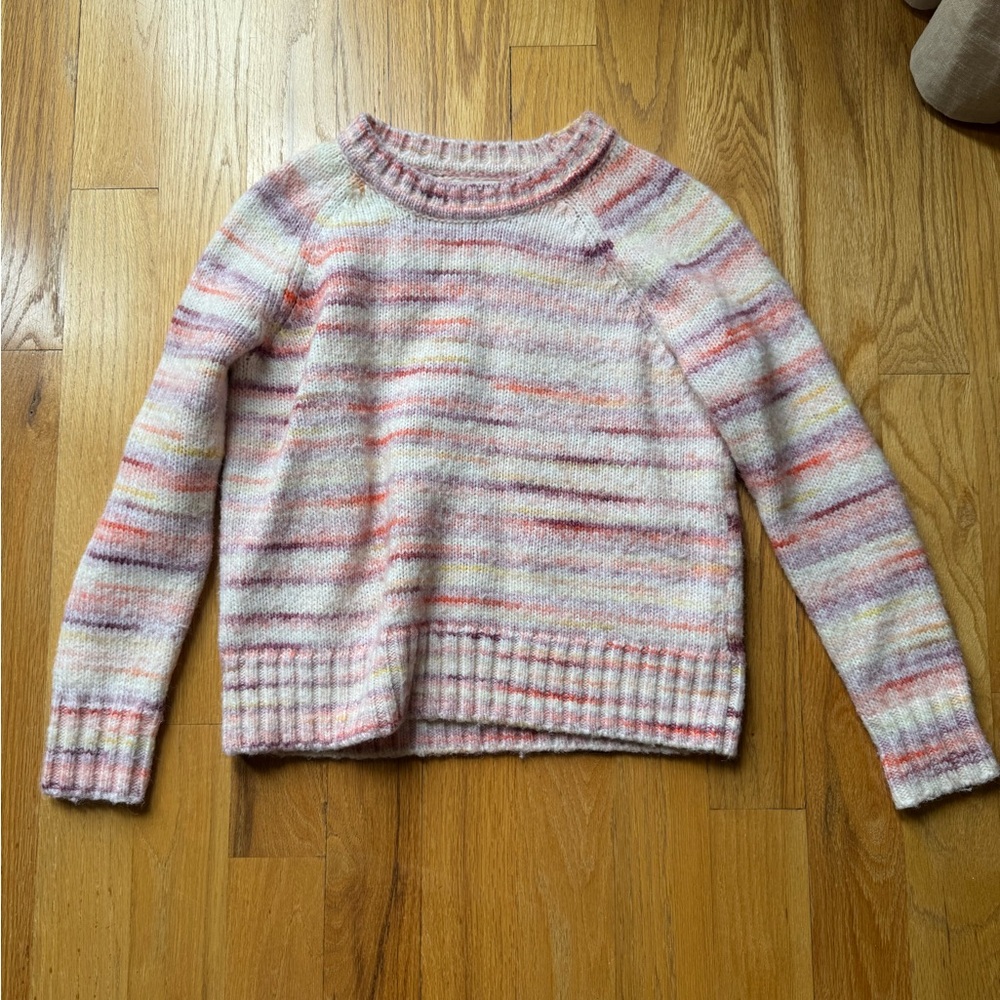 LOFT Pastel Striped Knit Sweater